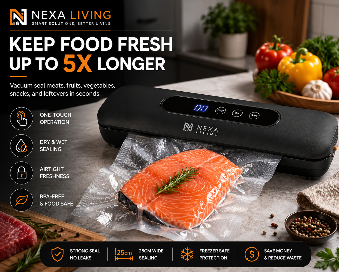Nestlur™ FreshSeal Food Vacuum Sealer
