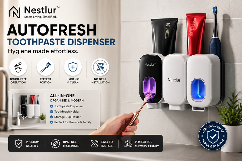 Nestlur™ AutoFresh Toothpaste Dispenser